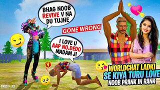 Best Funny NOOB PRANK on Worldchat Cute Girl🤣fir 1-TAP dekh k LADKI ho Gayi PAGAL -Garena freefire