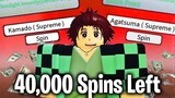 I Spent $200,000 Robux for 40k Spins - Project Slayers