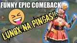 Lunox Funny Epic Comeback | Mobile Legends Tagalog Gameplay