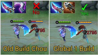 I FINALLY FOUND GLOBAL 1 BUILD CHOU (wtf damage)... -Mobile legends | Mlbb Chou Best Build 2024