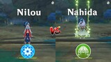 Nilou vs Nahida Hyperbloom Comparison !! Who is the best ??  [ Genshin Impact ]