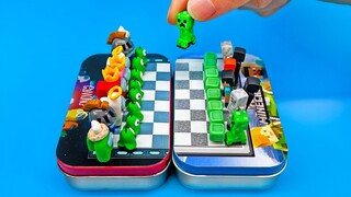 Making Minecraft vs Among US Chess | Clay DIY