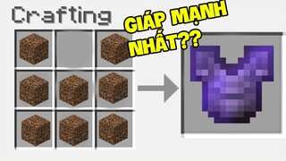 LÀM THẾ NÀO ĐỂ CHẾ TẠO BỘ GIÁP NETHERITE SIÊU HIẾM TRONG MINECRAFT CHỈ VỚI BLOCK ĐẤT? (SINH TỒN)