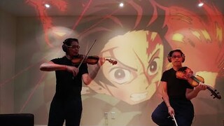 《 Song of Tanjiro Kamado 》 Demon Slayer Ep19 Kimetsu No Yaiba | Double Violin & Orchestra Live Cover