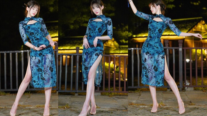 Penggemar Cheongsam menari di bawah sinar bulan❀Bergerak di Qinhuai pada malam hari