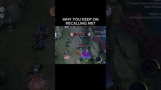 why you keep recalling on me kagura? #mlbb #selenamlbb #mobilelegends #liantv #shorts