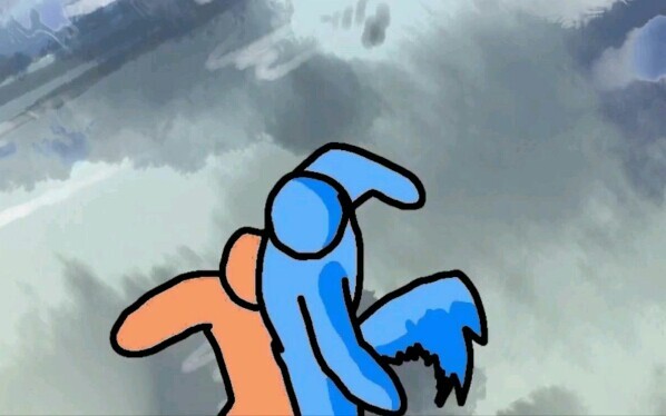 Hand-drawn animation photography experiment - Orange vs Blue
