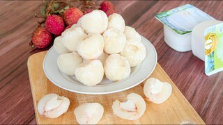 Cách làm vải Elsa băng tuyết, vải sữa chua và cái kết quá thất vọng- HANG CAN COOK