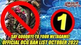 Say Goodbye To Your Metagame! Yu-Gi-Oh! OFFICIAL OCG Ban List October 2022