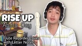 RISE UP (Andra Day) FLUTE RECORDER COVER WITH EASY LETTER NOTES