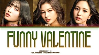 MISAMO FUNNY VALENTINE Lyrics (Color Coded Lyrics)