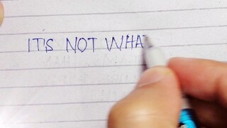 It is not