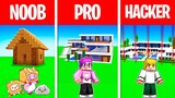 Minecraft NOOB vs PRO vs HACKER LANKYBOX HOUSE BUILD CHALLENGE in Minecraft! (WHO WILL WIN?!)