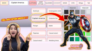 CARA/TUTORIAL MEMUNCULKAN KARAKTER CAPTAIN AMERICA DI SAKURA!! SAKURA SCHOOL SIMULATOR-PART 446`