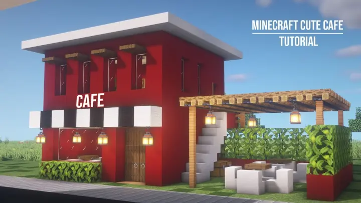 Minecraft cute cafe - tutorial