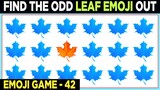Leaf Emoji Odd One Out Emoji Game No 42 | Find The Odd Emoji Out | Spot The Difference Emoji