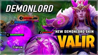 New Demonlord Skin! Valir Best Build 2021 Gameplay by тιмυи | Diamond Giveaway Mobile Legends