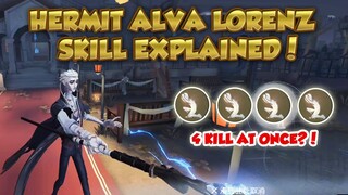 #2 New Hunter "Hermit" Fully Explained! | Alva Lorenz | Test Server |Identity V | 第五人格 | 제5인격