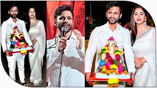 Rahul Vaidya With Wife Disha Parmar Sing Deva Song At Ganpati Bappa Visarjan