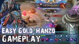HANZO EASY WAY TO FARM AND GET MORE GOLDS | HANZO GAMEPLAY | MOBILE LEGENDS
