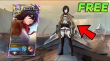 FINALLY!! FANNY MOST AWAITED SKIN ATTACK ON TITAN MIKASA IS HERE!! ( very beautiful skin! )