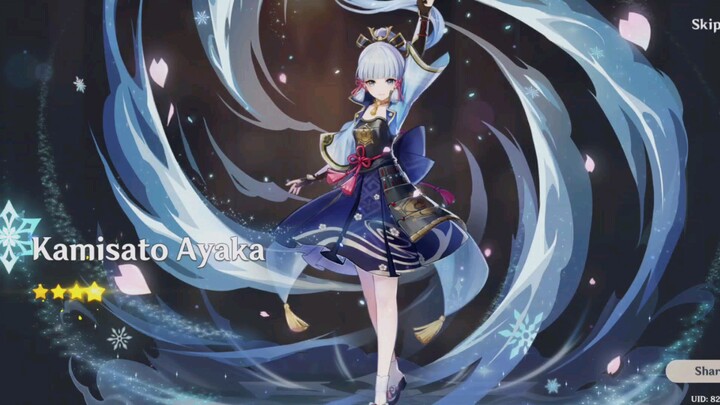 Trying my last 10 pulls for Ayaka