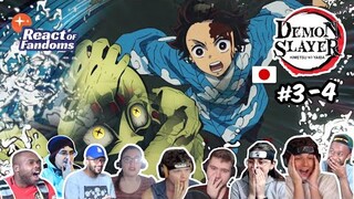 Tanjiro and the Black Sword!!! 🔥 Demon Slayer Ep. 3 - 4 🔥 Reaction Mashup 🇯🇵 「鬼 滅 の 刃」海外の反応