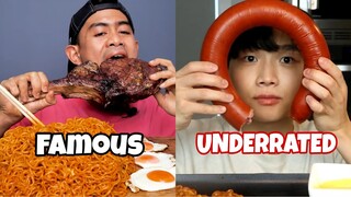 FAMOUS Vs underrated Mukbangers🔥👌