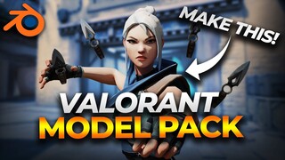 FREE 3D Valorant Blender Model Pack & Tutorial!