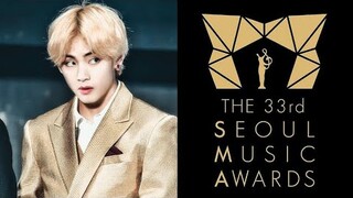 BTS's V (Kim Taehyung) wins 2 awards at the 33rd Seoul Music Awards