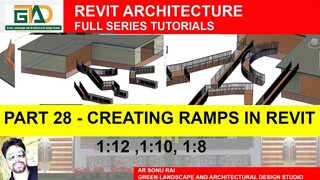 PART 28- CREATING RAMPS IN REVIT #gladstudioarchitects #revitarchitecture