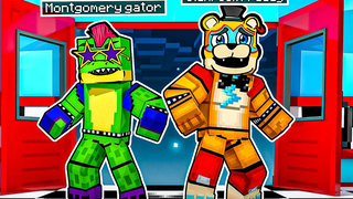 Freddy ปกป้อง Gregory จาก GLAMROCKS ใน Minecraft Five Nights ที่ Freddys FNAF