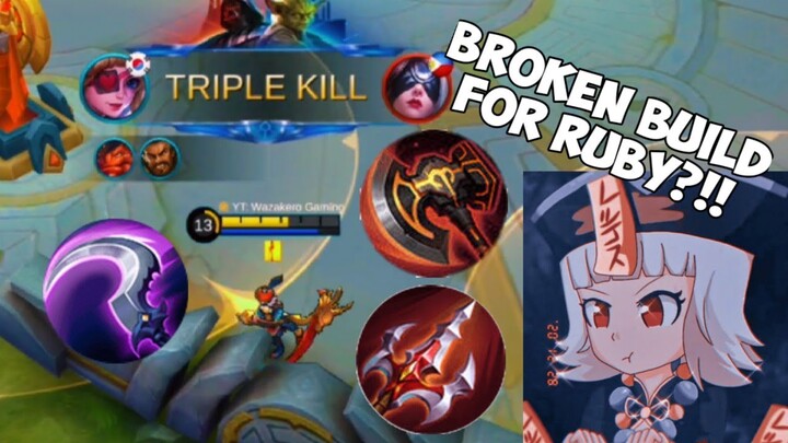 Broke Build kay Ruby?!! Sobrang sakit | Mobile Legends | Wazakero Gaming