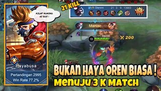 Bukan Haya Oren Biasa ! KILAT KUNING NIH ! Menuju 3K Match Stenly Hayabusa Mobile Legends