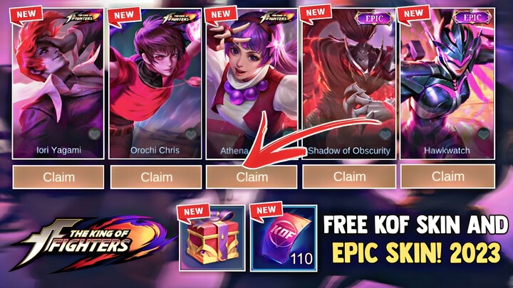 NEW KOF 2023! CLAIM YOUR FREE EPIC SKIN AND KOF SKIN + TOKEN DRAWS! NEW EVENT! | MOBILE LEGENDS 2023