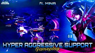 Hyper Aggressive Support Gameplay | ft. Mina | Arena of Valor | RoV | AoV