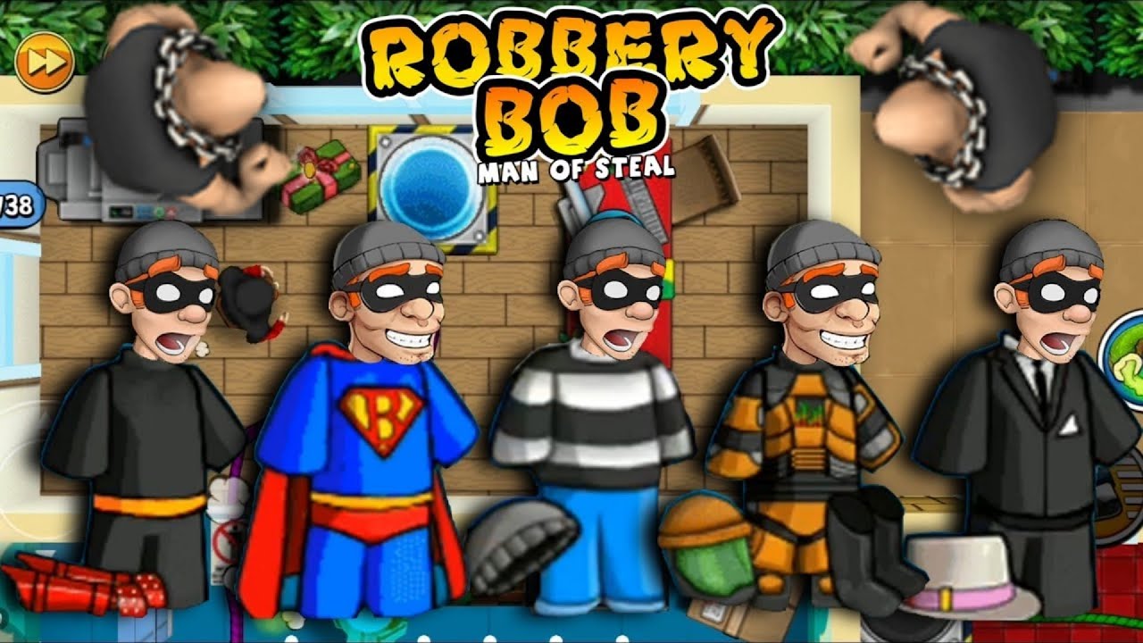 Robbery Bob - All Costumes Funny Video Game Part 93 - Bilibili