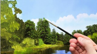 Painting a Realistic Landscape | Time Lapse