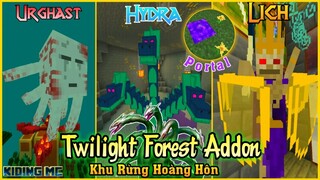 Review Addon Cánh Cổng Khu Rừng Hoàng Hôn Cực Xịn Với 4 Con Boss Cho Mcpe 1.16.200 | KIDING MC