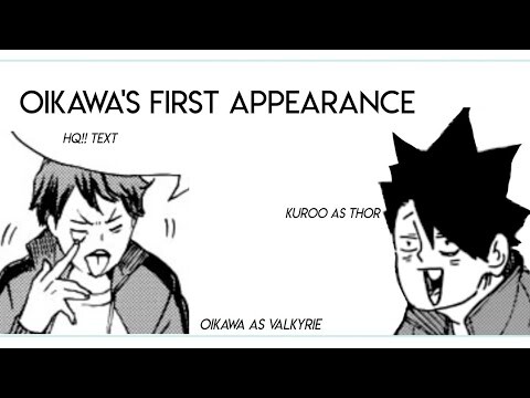 oikawa's first appearance || oikawa as valkyrie || hq!! x thor: ragnarok || haikyuu text