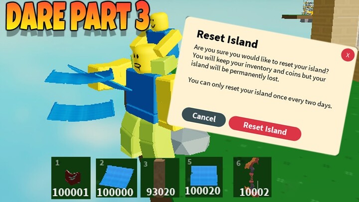 THE MOST INSANE DARE I'VE DONE SO FAR IN ROBLOX ISLAND!