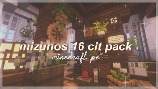 [mcpe] mizuno 16 cit review all items + decorate with me | best aesthetic addon