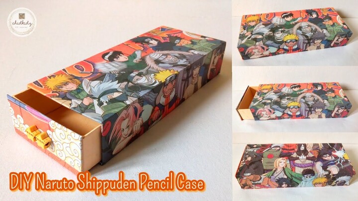 DIY NARUTO SHIPPUDEN PENCIL CASE CARDBOARD | PENCIL BOX | KREASI TEMPAT PENSIL