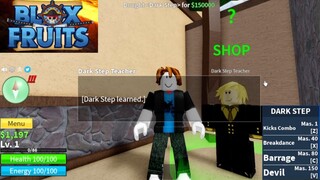 Lvl1 Noob gets DARK STEP, Reaches 2nd Sea| Bloxfruits| Roblox