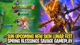Sun Upcoming Lunar Fest Skin Spring Blessings Savage Gameplay | Mobile Legends: Bang Bang