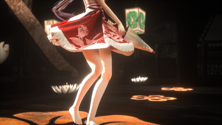 [4K Green Snake] 7 graphics cards were used to render for 14 days, and I turned my skirt with Tianyi