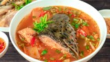 Cách nấu CANH CHUA Kim Chi đầu cá hồi ngon bổ rẻ ĐƠN GIẢN và NHANH của Cô Ba *4K