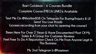 [99$]Bart Goldman - 6 Courses Bundle Course Download