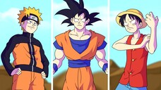 Naruto vs Goku vs Luffy