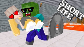 Monster School : SHORT LIFE & SAVE THE GIRL CHALLENGE Minecraft Animation